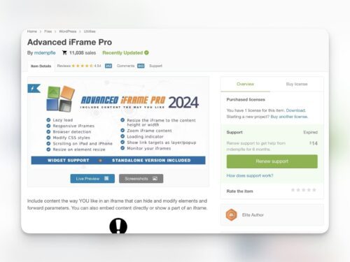 Advanced iFrame <br>Bädda in externt innehåll