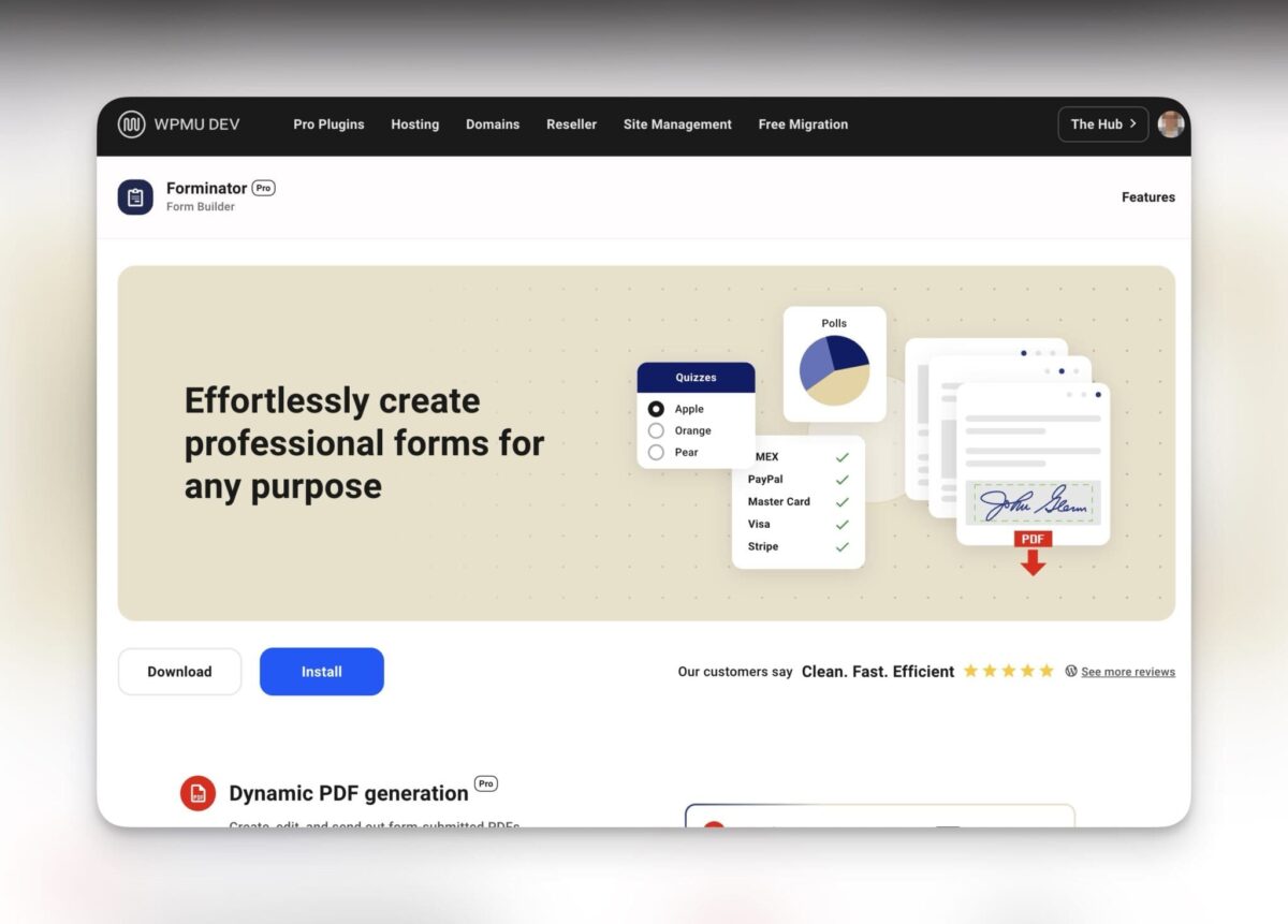 Forminator <br>Formulär med betalfunktion