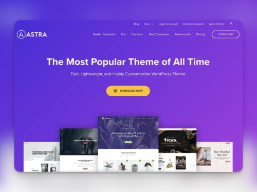 Astra Theme <br>Storsäljande designmall för Wordpress