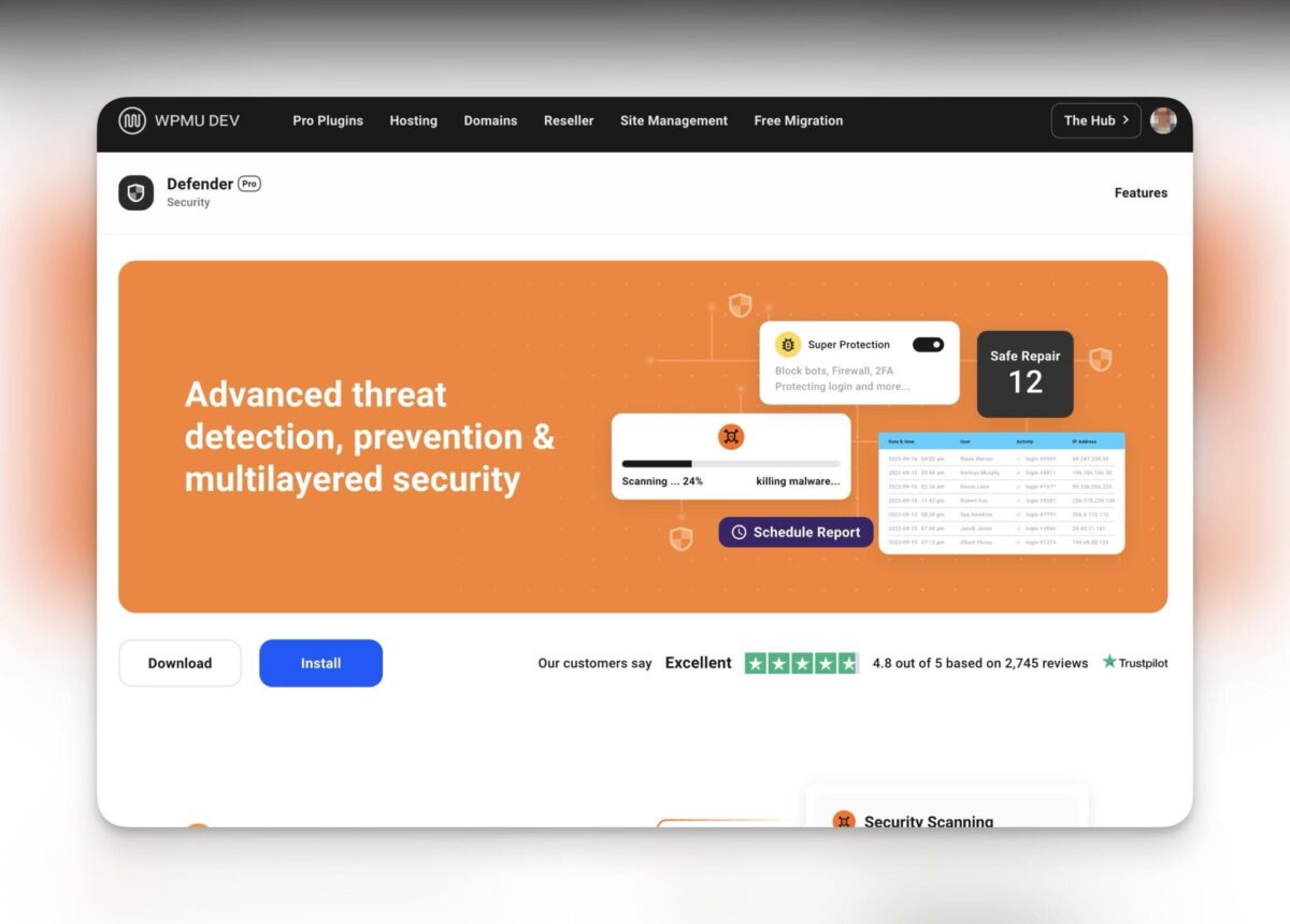 Defender <br>Håll sajten säker