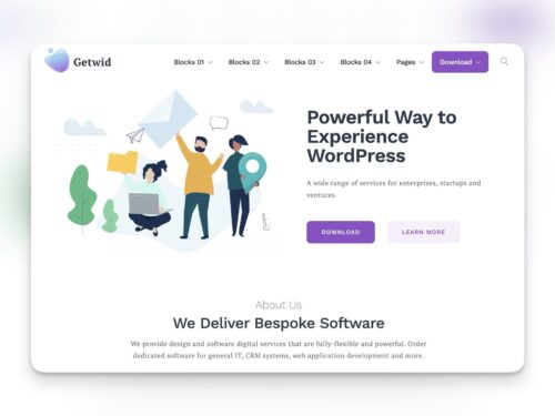 Getwid <br>Designmoduler för blockredigeraren