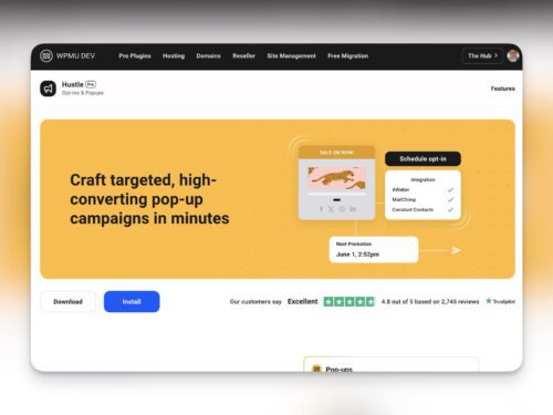 Hustle <br>Marknadsför din sajt