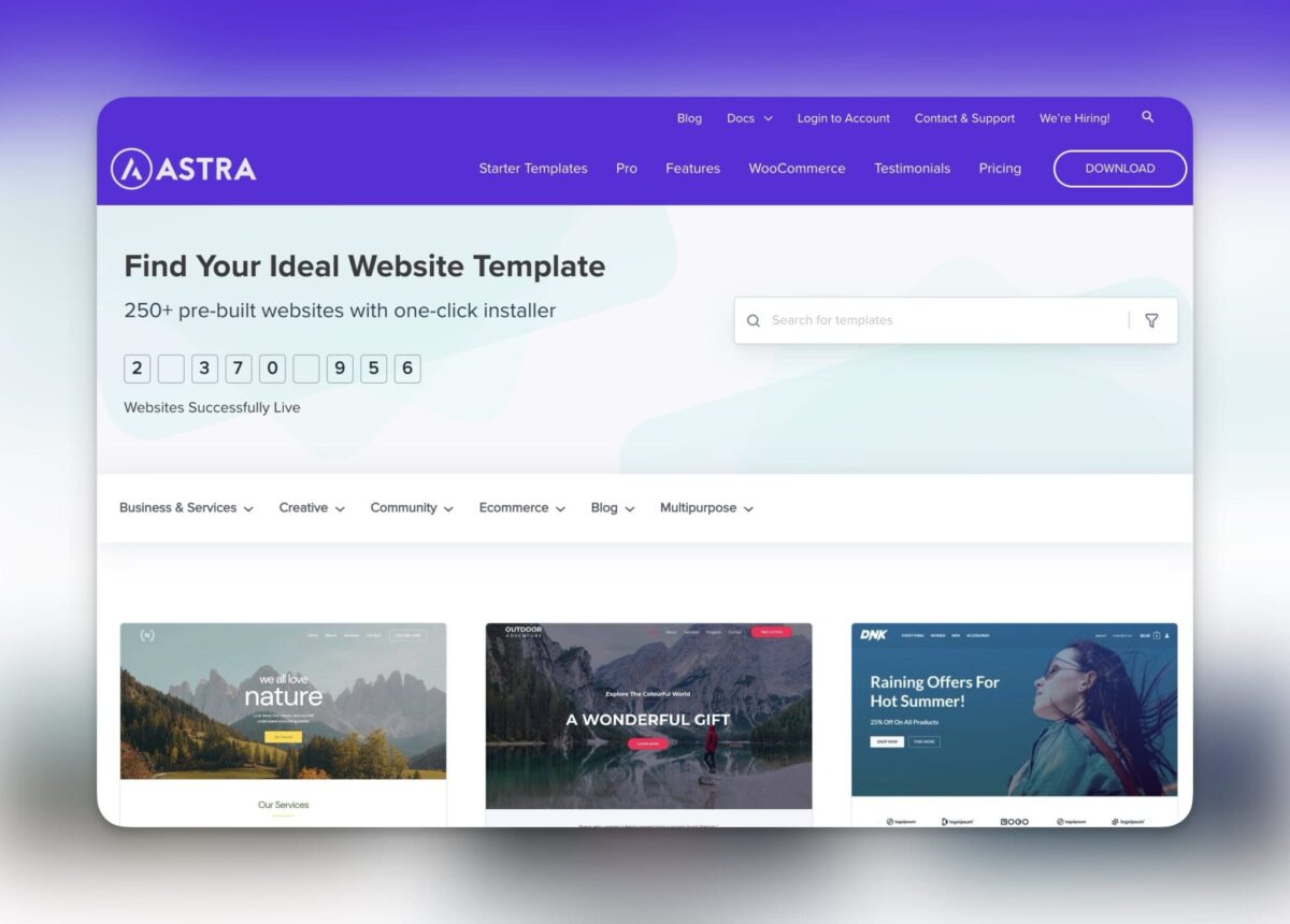 Starter Templates <br>Startmallar för Wordpress