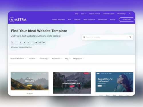 Starter Templates <br>Startmallar för Wordpress