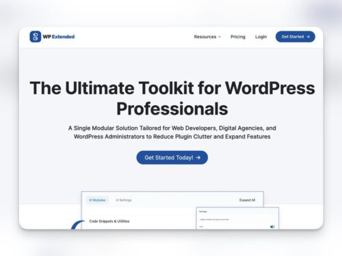WP Extended <br>Multifunktion för wpadmin