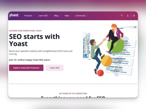 Yoast SEO <br>Populär och bra tillägg för SEO